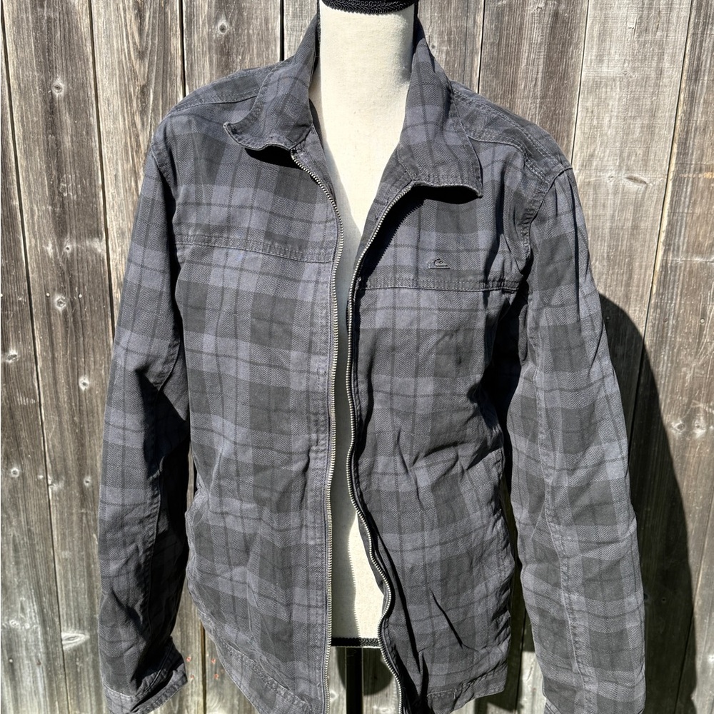 Quiksilver Gray Plaid Men's Jacket